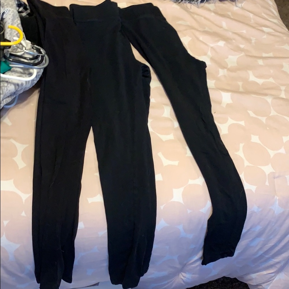 3 pairs of black leggings